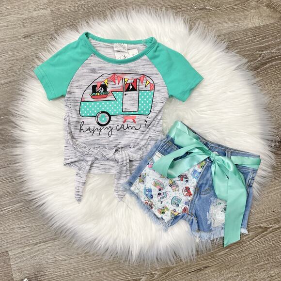 Happy Camper‎ Summer Set Size 9-12month NEW - Picture 1 of 1